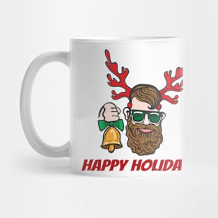 Hipster with reindeer horns Mug